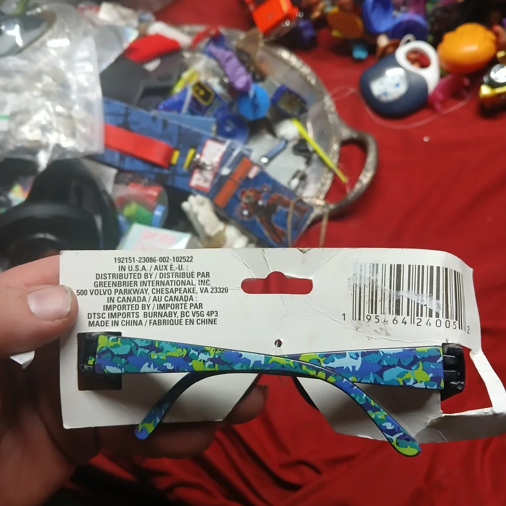 Kids Sharks Sunglasses - Blue and Green